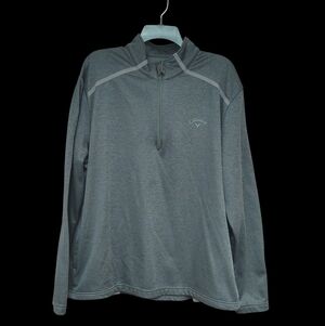 EUC Men's Callaway Charcoal Quarter-Zip Pullover W/ Pockets Size XL
